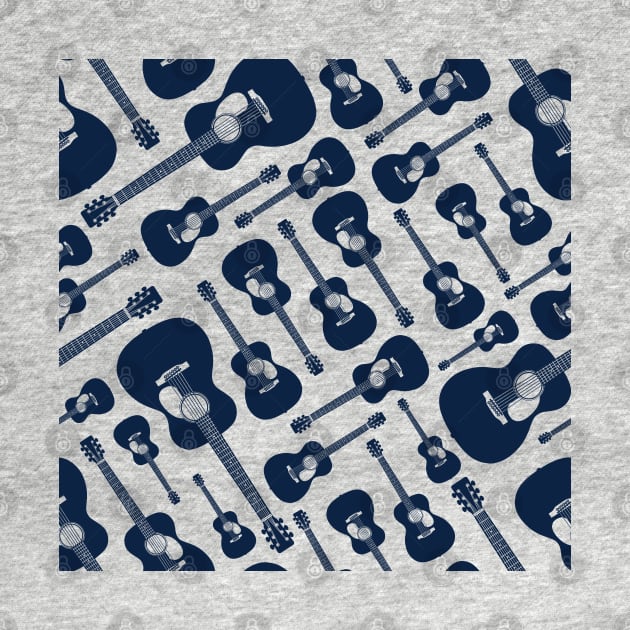 Acoustic Guitar Seamless Pattern Light Theme by nightsworthy